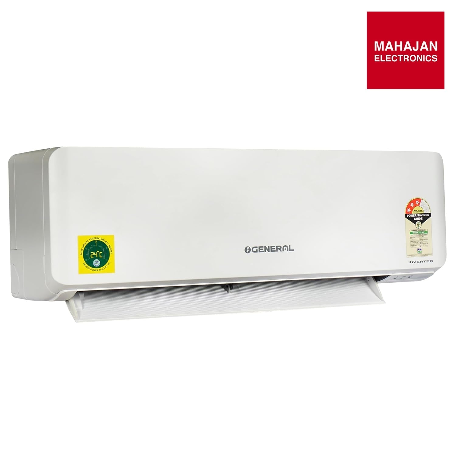 O General ASGG18CNWA-B 1.5 Ton 3 Star Inverter Split AC | Copper Condenser | R32 | Free Standard Installation – Mahajan Electronics Online.