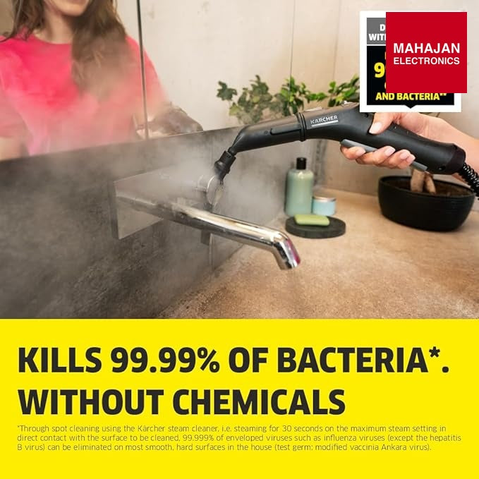 KARCHER SC 2 EasyFix Steam Cleaner, 1500W, 3.2 Bar Pressure, 1200L Steam/L Water, Chemical Free Cleaning – Mahajan Electronics Online.