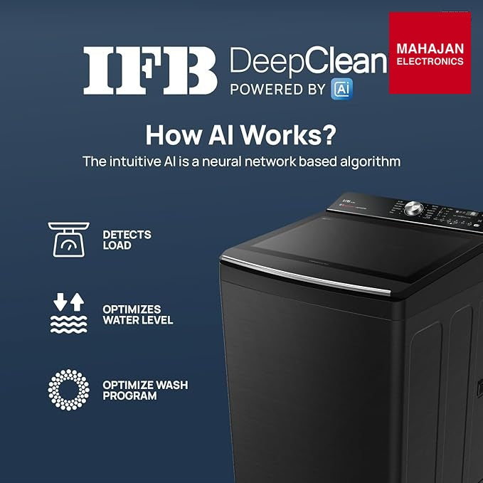 IFB TL121BL4SWID 12 Kg 5 Star AI Powered DeepClean® Technology Fully Automatic Top Load Washing Machine with – Mahajan Electronics Online.