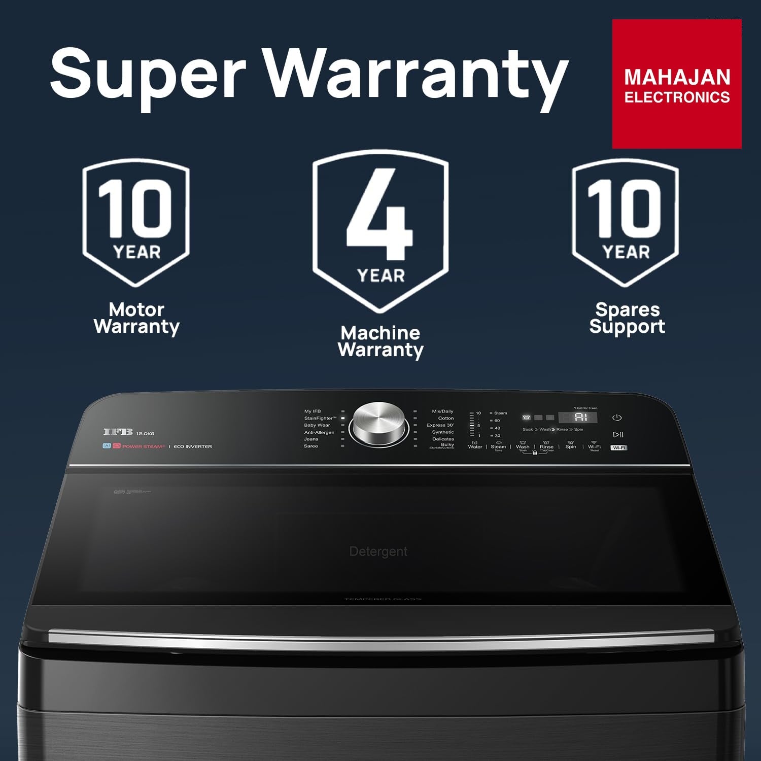IFB TL121BL4SWID 12 Kg 5 Star AI Powered DeepClean® Technology Fully Automatic Top Load Washing Machine with – Mahajan Electronics Online.