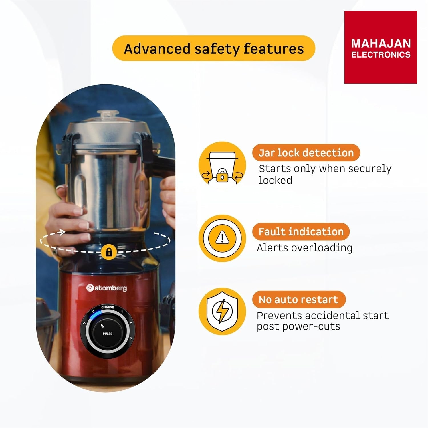 Atomberg Zenova Mixer Grinder | Unique Coarse Mode for Silbatta-like Texture | Intelligent BLDC Motor β Mahajan Electronics Online.