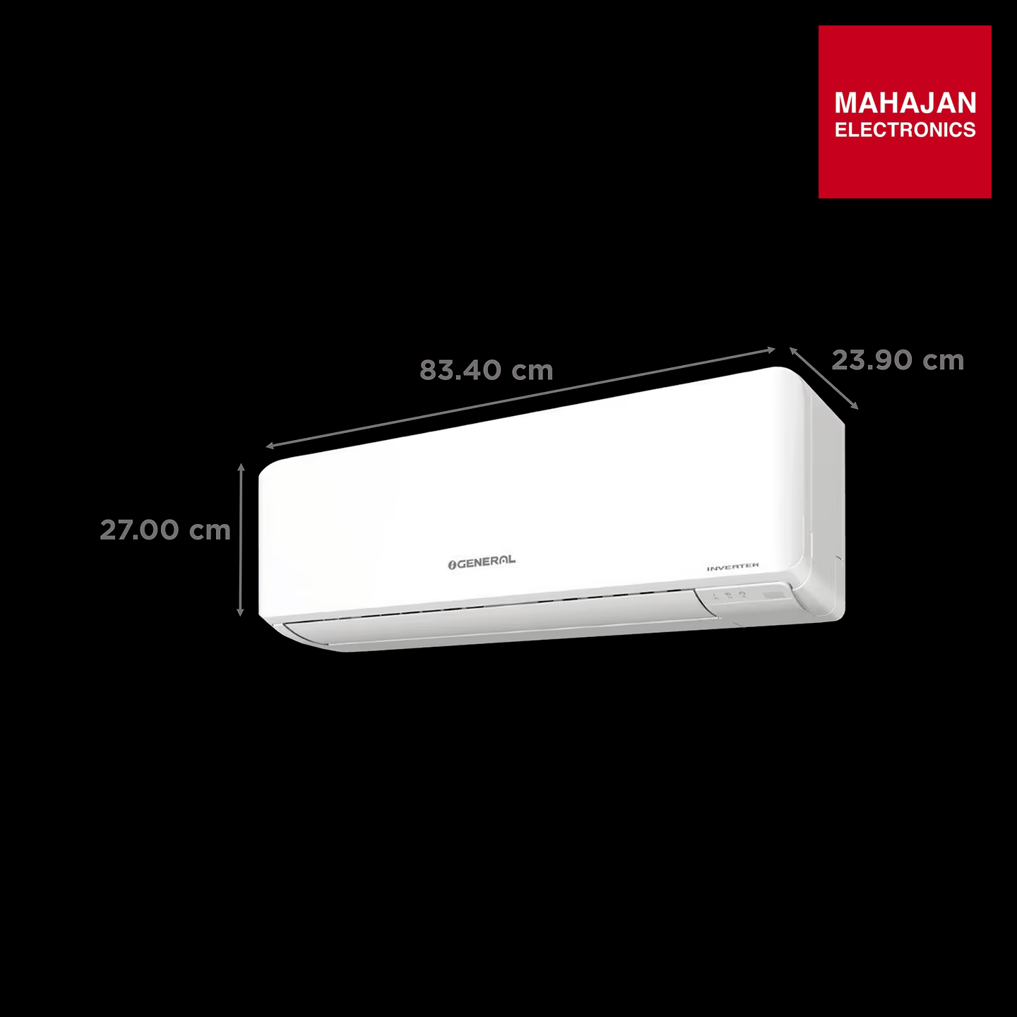 Buy O General ASGG24CPWA-B 2.0 Ton 3 Star Inverter Split AC 2026 (Copper, Hyper Tropical Rotary Compressor – Mahajan Electronics Online.