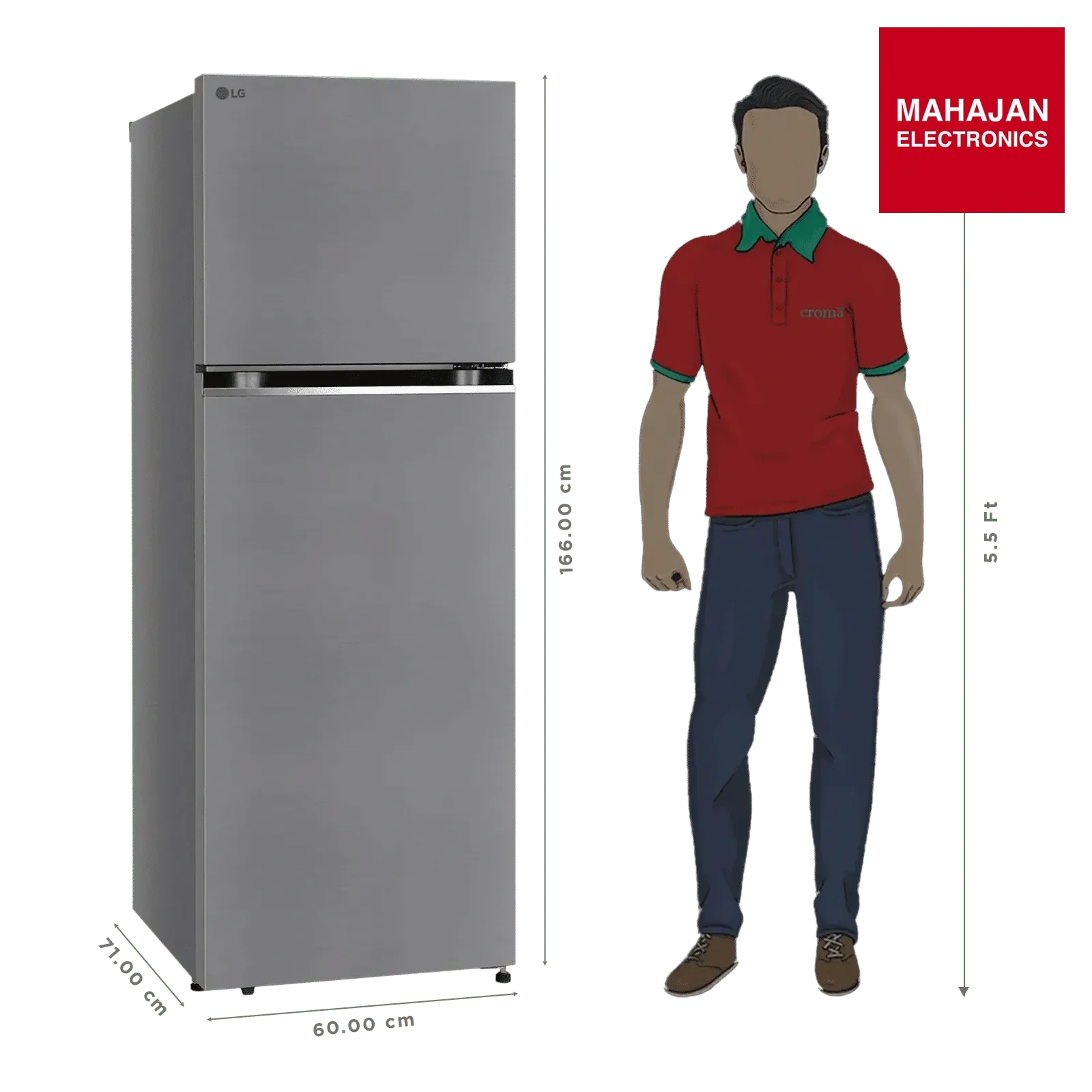 LG GLT3226SNPZ 322 Litres 2 Star Frost Free Double Door Convertible Refrigerator with Multi Air Flow ( Shiny ā Mahajan Electronics Online.