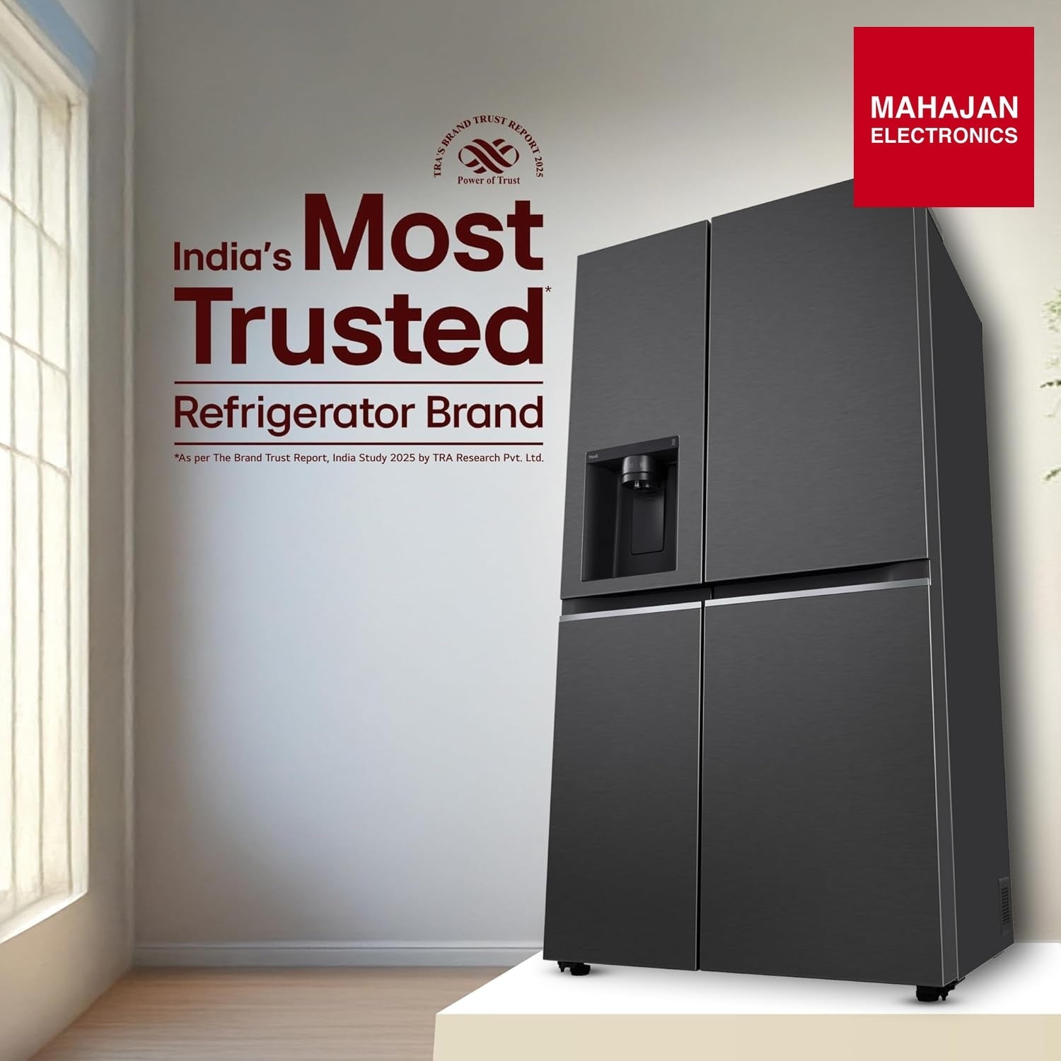 LG GL-L257CMC3 630 L, 3 Star, Frost-Free, Double Door, Door Cooling+, Hygiene Fresh+, Smart Inverter, Wi-Fi – Mahajan Electronics Online.