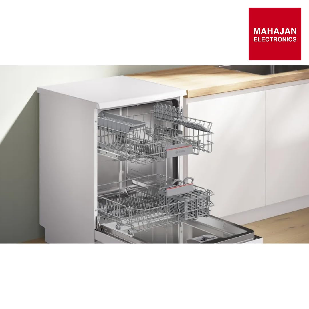 Bosch 14 Place Settings Dishwasher (SMS6IKW01I, Free-Standing, 60 cm, White, Home Connect, EcoSilence Drive – Mahajan Electronics Online.