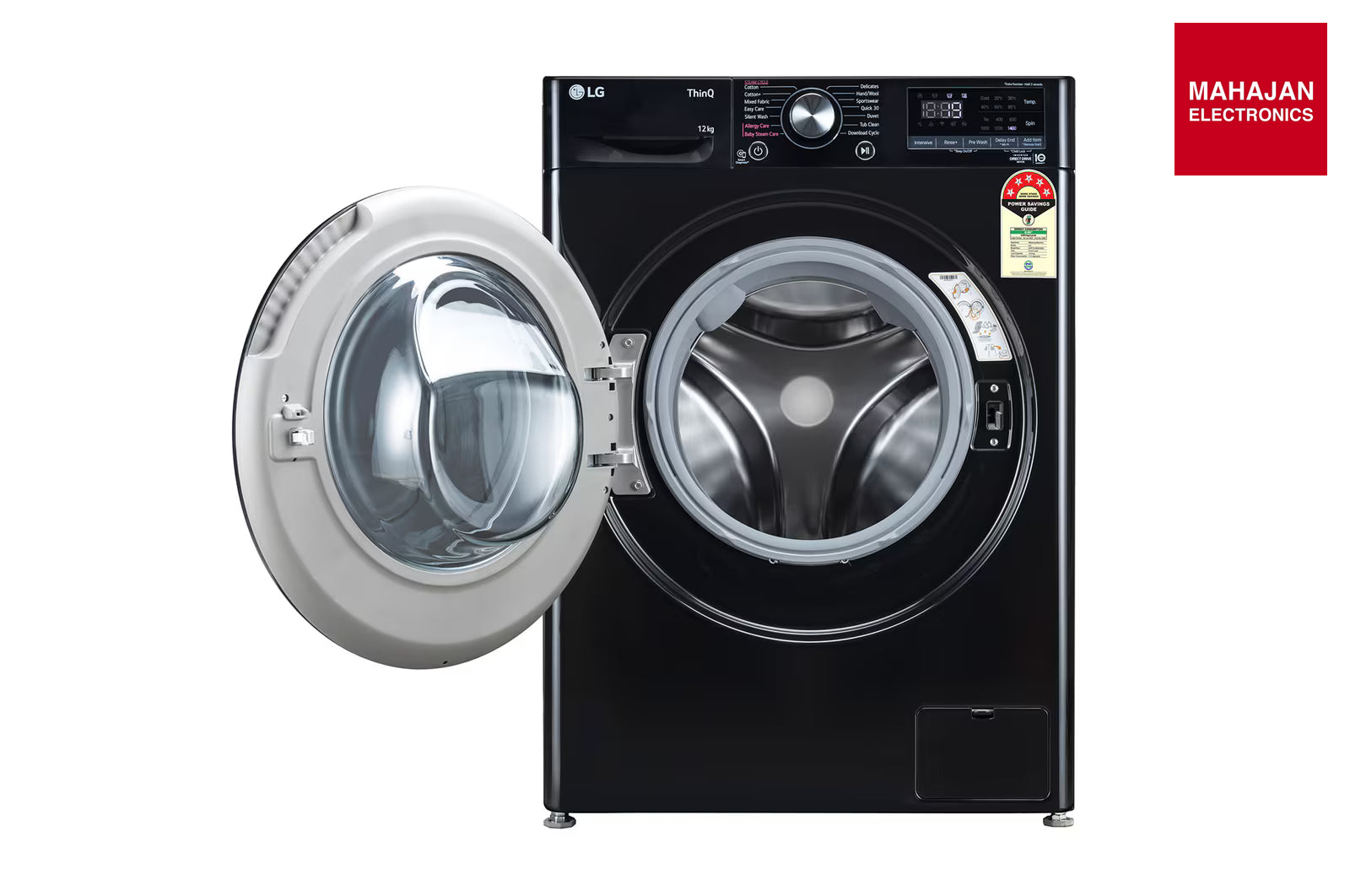 LGFHP1412Z3O 12Kg Front Load Washing Machine, AI Direct Drive™, Onyx Black – Mahajan Electronics Online.