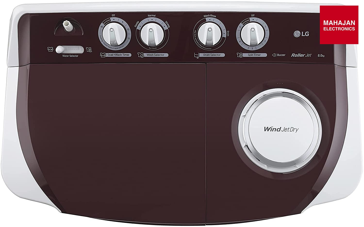 LG P8035SRAZA 8 kg Semi Automatic Top Load Washing Machine, White 2025 – Mahajan Electronics Online.
