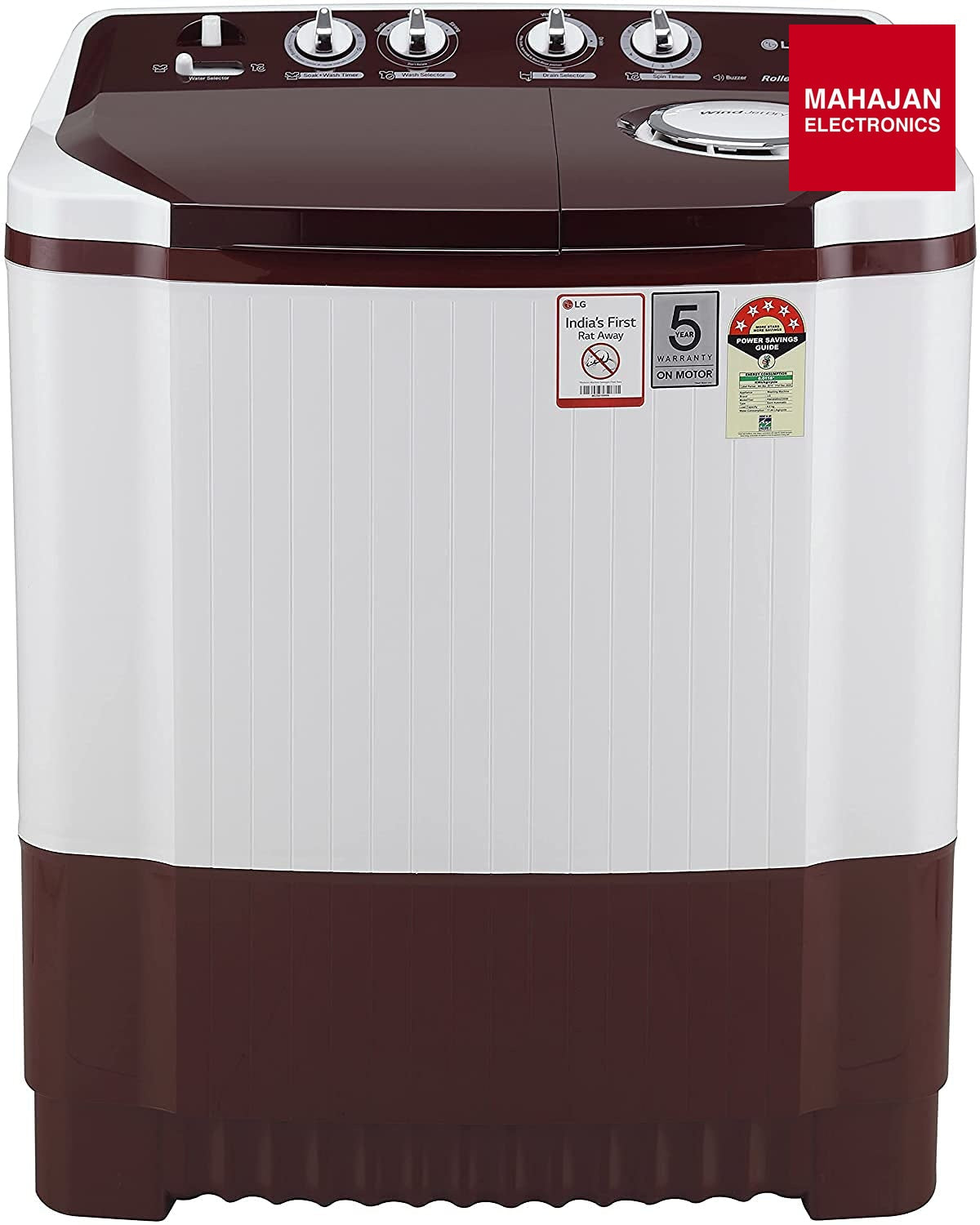 LG P8035SRAZA 8 kg Semi Automatic Top Load Washing Machine, White 2025 – Mahajan Electronics Online.