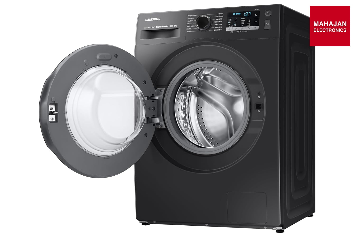 Samsung WW80TA046AB1TL 8 kg, Hygiene Steam with Inbuilt Heater, Digital Inverter, Fully-Automatic Front Load Washing Machine ( Black) Mahajan Electronics Online