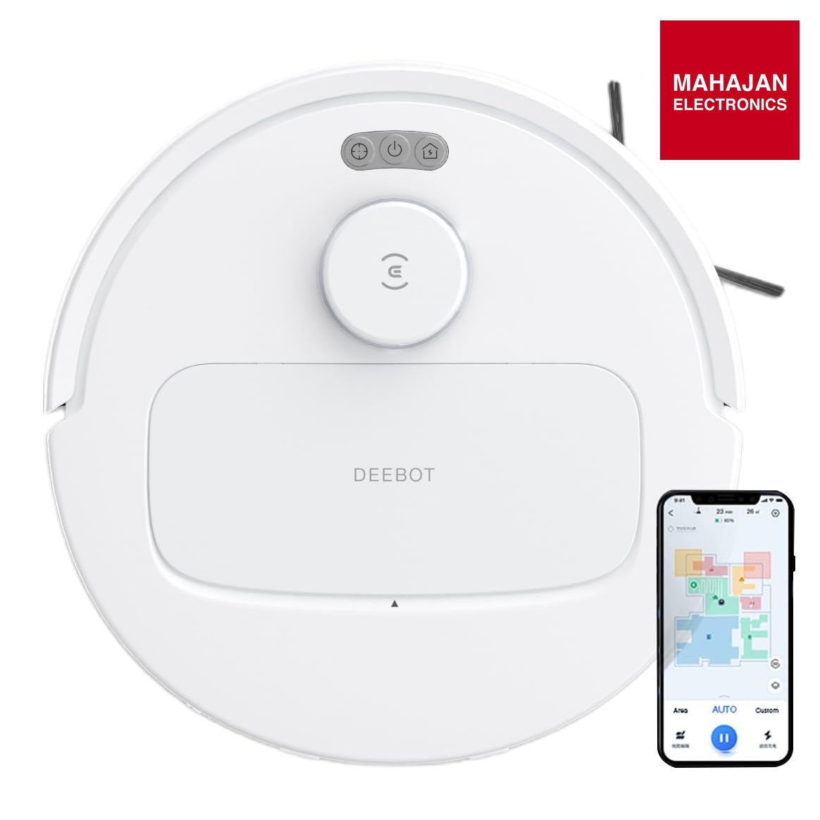 ECOVACS DEEBOT N30 White 2 in 1 Robot Vacuum Cleaner & Mop, 2025 New Launch, 10000 Pa Suction, 5200mAh – Mahajan Electronics Online.