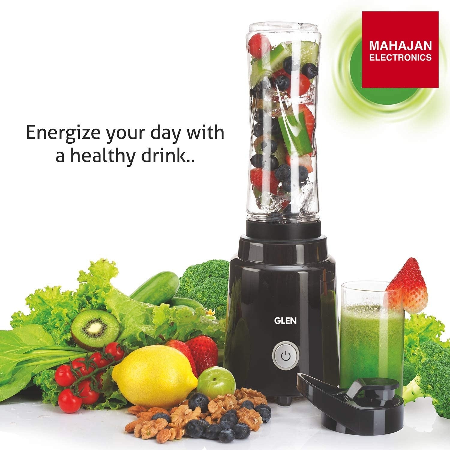 Glen SA 4047 BL Electric Personal Blender 200W 0.6 Litres BPA free Bottle with carry handle - Black , 2 Years – Mahajan Electronics Online.