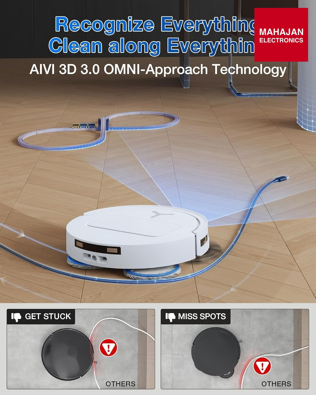 ECOVACS Deebot T50 PRO Omni 2 In 1 Robot Vacuum Cleaner & Mop,2025 Launch,15000 Pa Suction,6400 Mah – Mahajan Electronics Online.