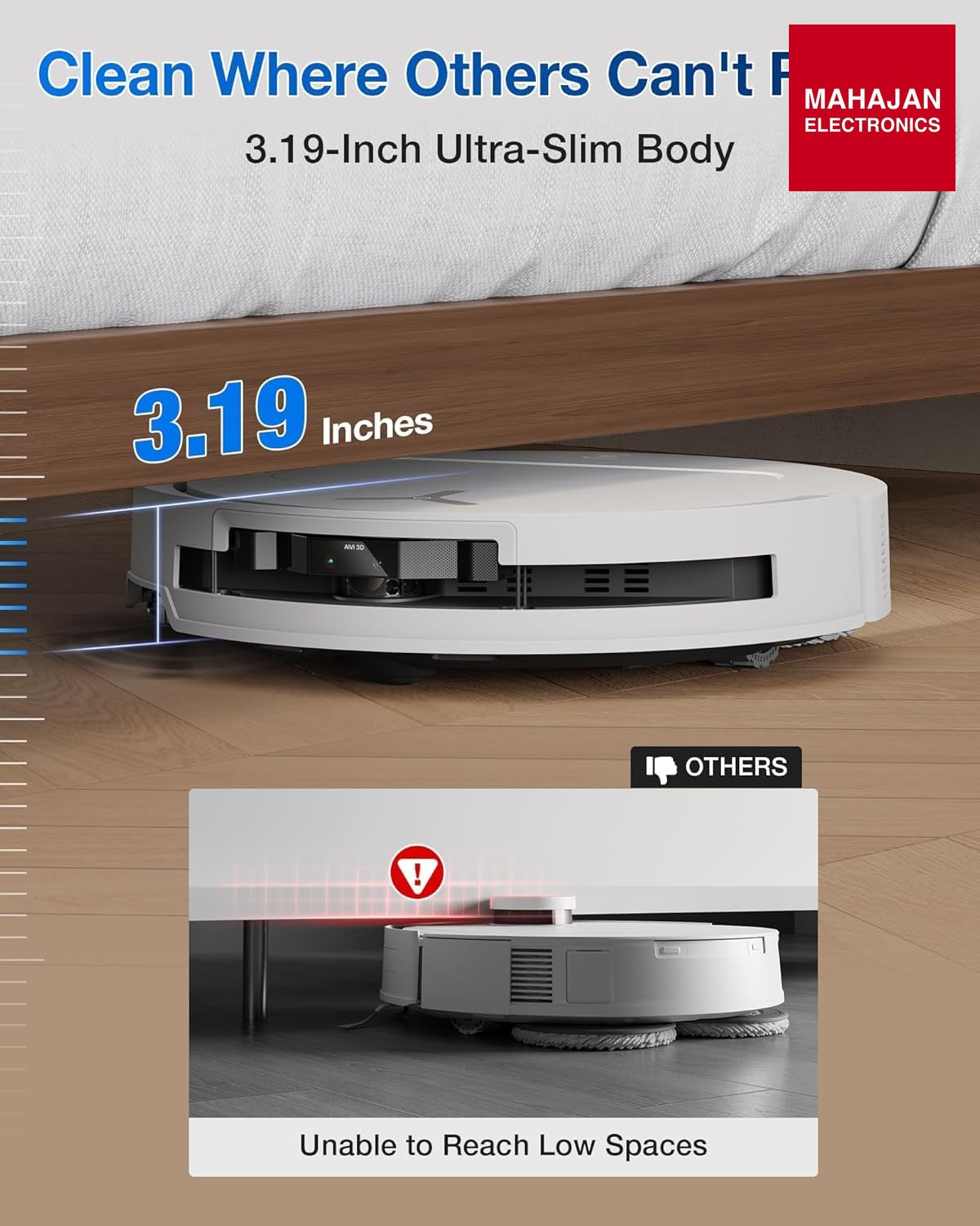 ECOVACS Deebot T50 PRO Omni 2 In 1 Robot Vacuum Cleaner & Mop,2025 Launch,15000 Pa Suction,6400 Mah – Mahajan Electronics Online.