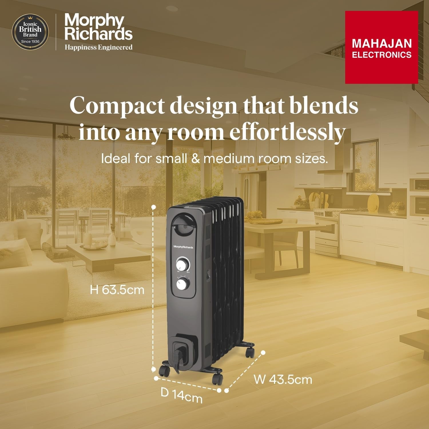 Morphy Richards OFR Room Heater, 9F WAVE FIN Fin 2400 Watts Oil Filled Room Heater with 400W PTC Ceramic Fan – Mahajan Electronics Online.
