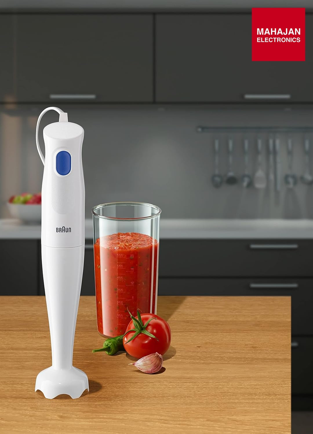Braun MQ10.000PWH MultiQuick 1 Hand Blender 450W with EasyTwist Technology, Lightweight, Stainless Steel – Mahajan Electronics Online.