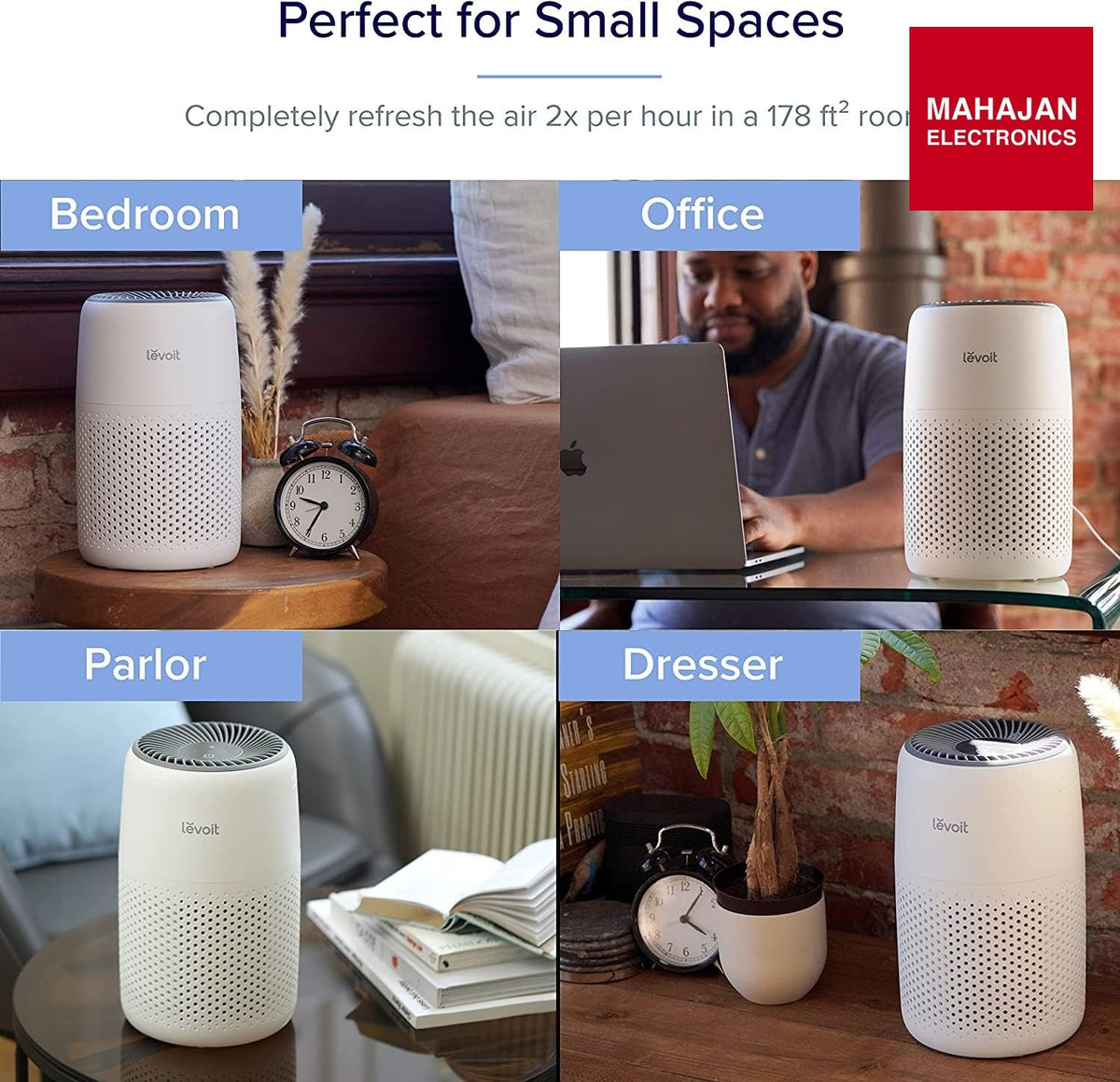 LEVOIT Core Mini Air Purifier For Coverage Area 183 Sq Ft, H13 Truehepa Filter, Remove 99.97% Dust, Smoke, & – Mahajan Electronics Online.