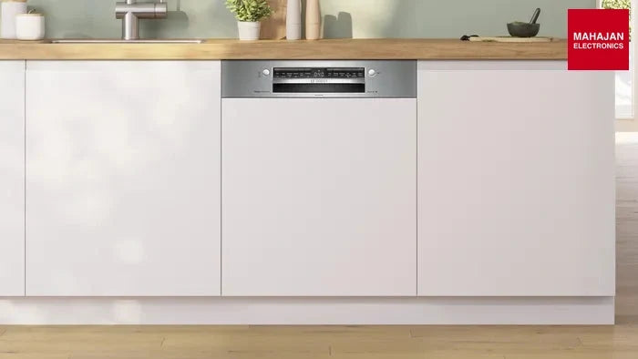 Bosch SMI4IKS00I Series 4 60 cm 14 Place Settings Semi-Integrated Dishwasher Stainless Steel, Home Connect, 6 – Mahajan Electronics Online.