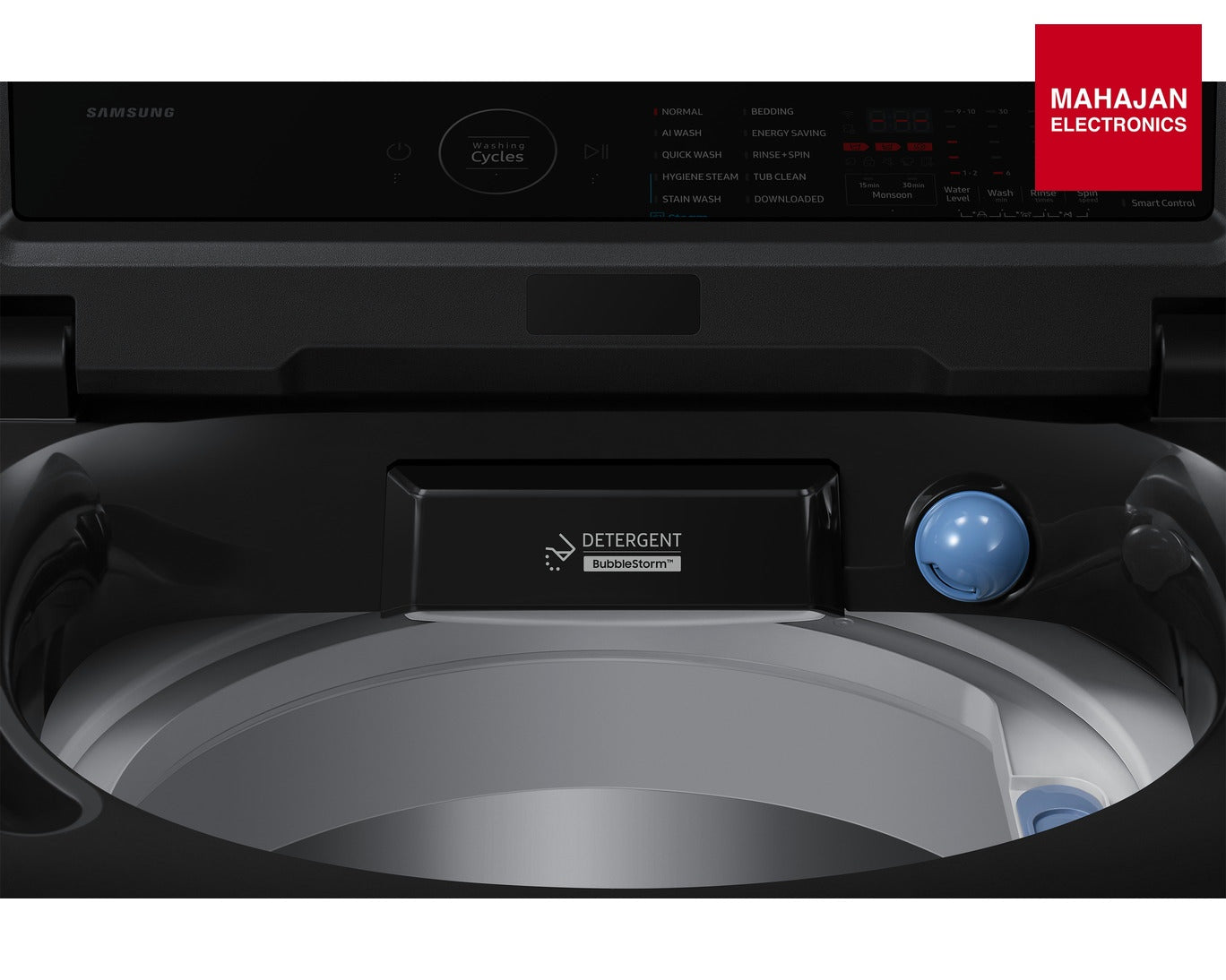 Samsung WA80F10B3B 10.0 kg Top Load Washing Machine with AI Wash and Heater ā Mahajan Electronics Online.