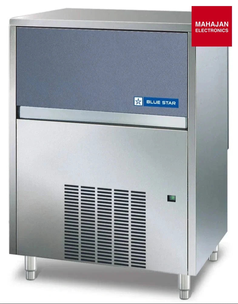 Blue Star ICM90 Ice Cube Machine – 90 Kg/Day Heavy-Duty Square Ice Maker for Homes, Cafes & Commercial Use – Mahajan Electronics Online.