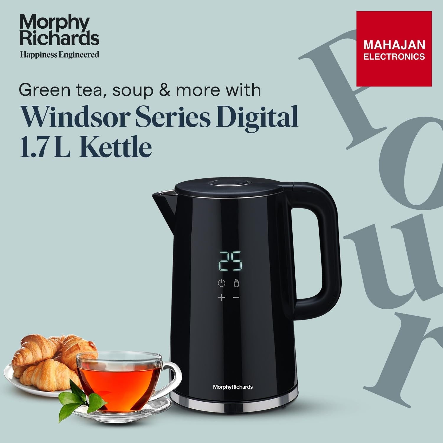 Morphy Richards Windsor Series 1.7 Litre Digital Electric Kettle|Digital Display with Touch Controls|Strix – Mahajan Electronics Online.