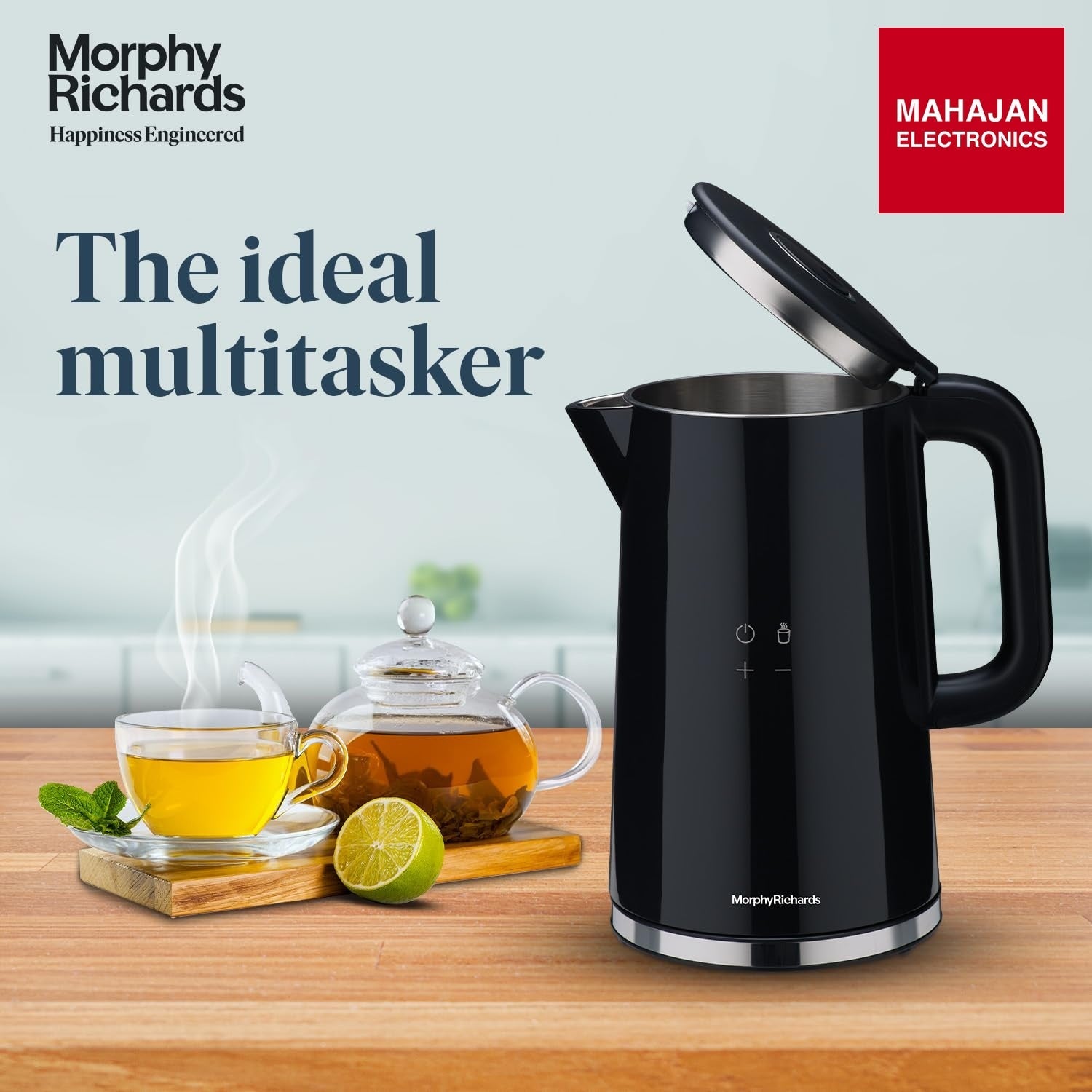 Morphy Richards Windsor Series 1.7 Litre Digital Electric Kettle|Digital Display with Touch Controls|Strix – Mahajan Electronics Online.