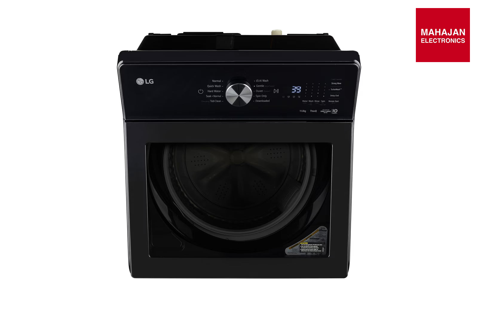 LG TX311NWO 11Kg Top Load Washing Machine, AI Direct Drive™, 6 Motion DD, Onyx Black, 5 Star – Mahajan Electronics Online.