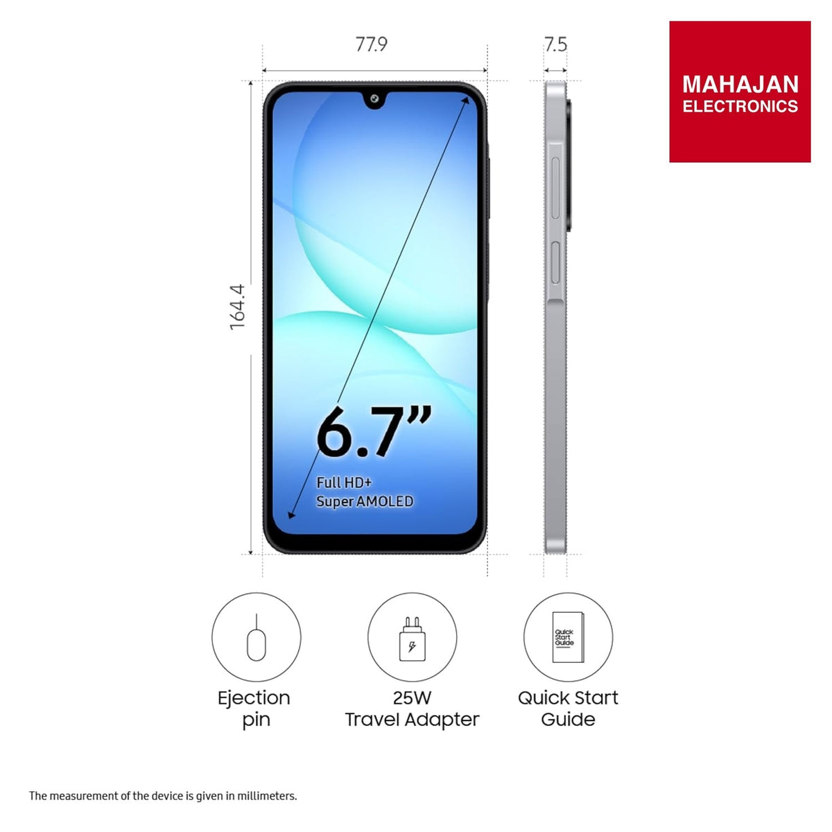 Samsung Galaxy A17 5G (Gray, 6GB RAM, 128GB Storage) | with Travel Adapter | 50 MP No Shake Camera | Gemini – Mahajan Electronics Online.