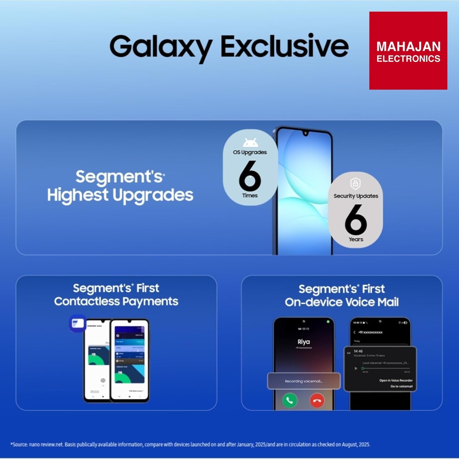 Samsung Galaxy A17 5G (Blue, 6GB RAM, 128GB Storage) | 50 MP No Shake Camera | Gemini Live | Circle to Search – Mahajan Electronics Online.