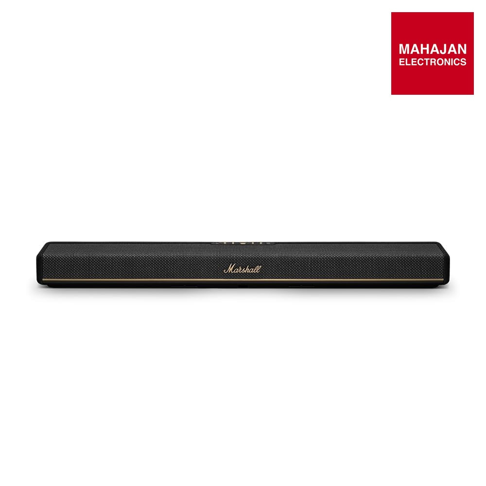 Marshall Heston 60 soundbar with Dolby Atmos & DTS:X, Wired & Wireless Subwoofer Connectivity – Dual HDMI – Mahajan Electronics Online.