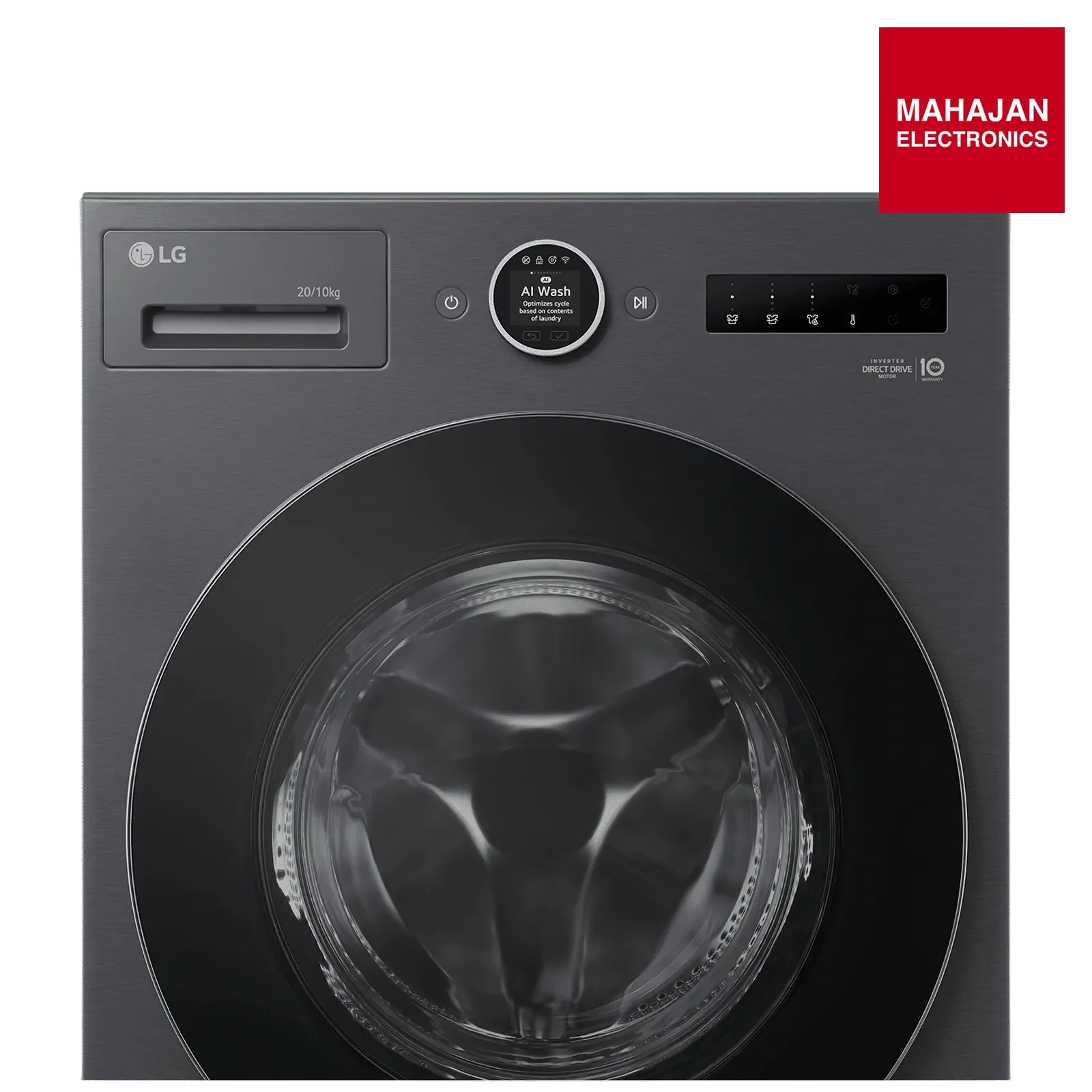 LG 20/10 kg Wi-Fi Inverter Fully Automatic Front Load Washing Machine (VX Series, FDX92010A9K.AEBQEIL – Mahajan Electronics Online.