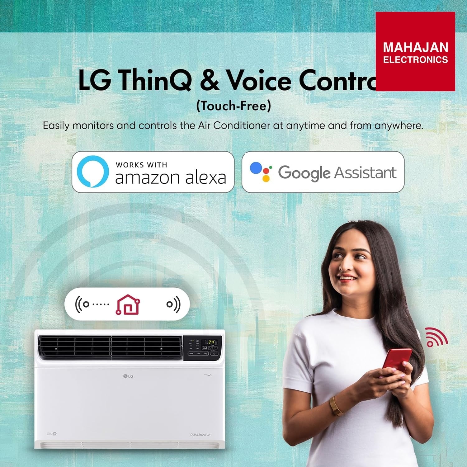 LG AW-Q24WWXA 2 Ton 3 Star Wi-Fi DUAL Inverter Window AC (Copper, Convertible 4-in-1 cooling, HD Filter, 2026 β Mahajan Electronics Online.