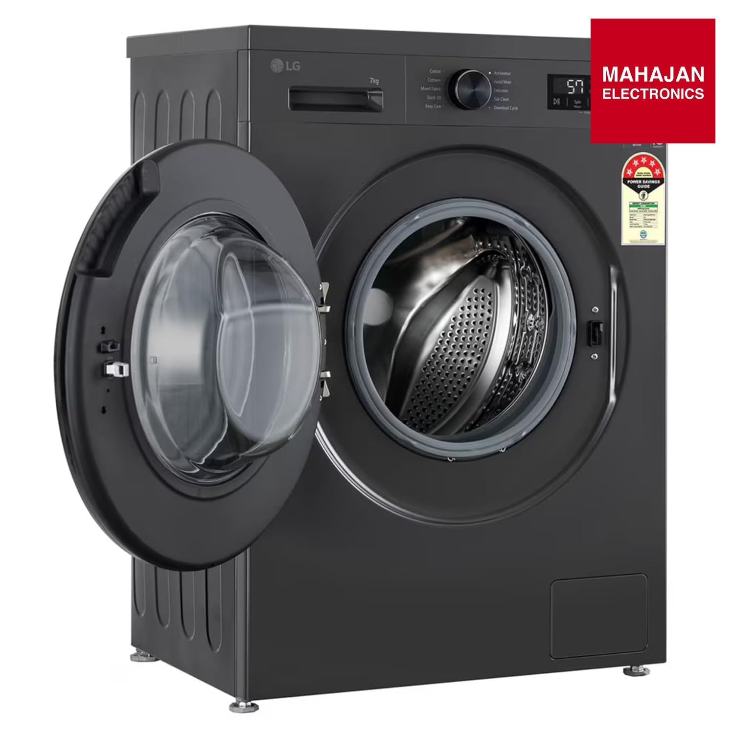LG FHB1207Z4M 7 Kg 5 Star Inverter Direct Drive Fully Automatic Front Load Washing Machine ( Middle Black) Mahajan Electronics Online