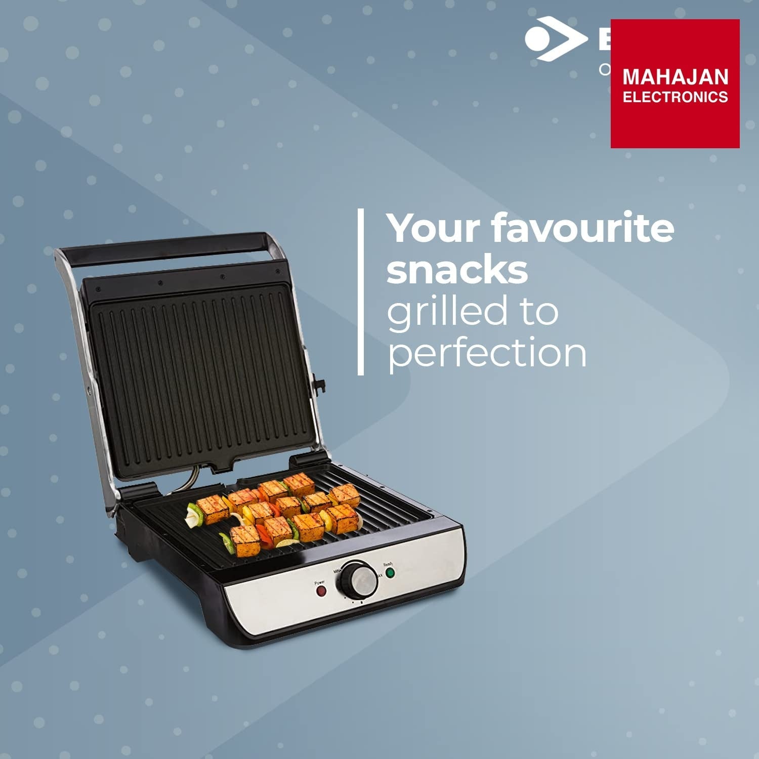 Bajaj Majesty Grill Ultra 2000W 4-Slice Grill Sandwich Maker | 180° Open Grill | Adjustable Hinge & – Mahajan Electronics Online.