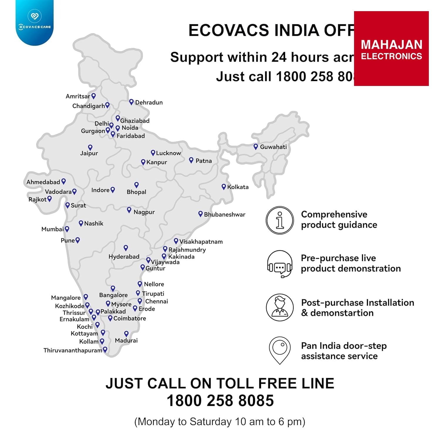 ECOVACS N50 Pro Mini Robot Vacuum and Mop, PowerBoost Charging, Self-Washing Mop, 25000Pa Suction – Mahajan Electronics Online.