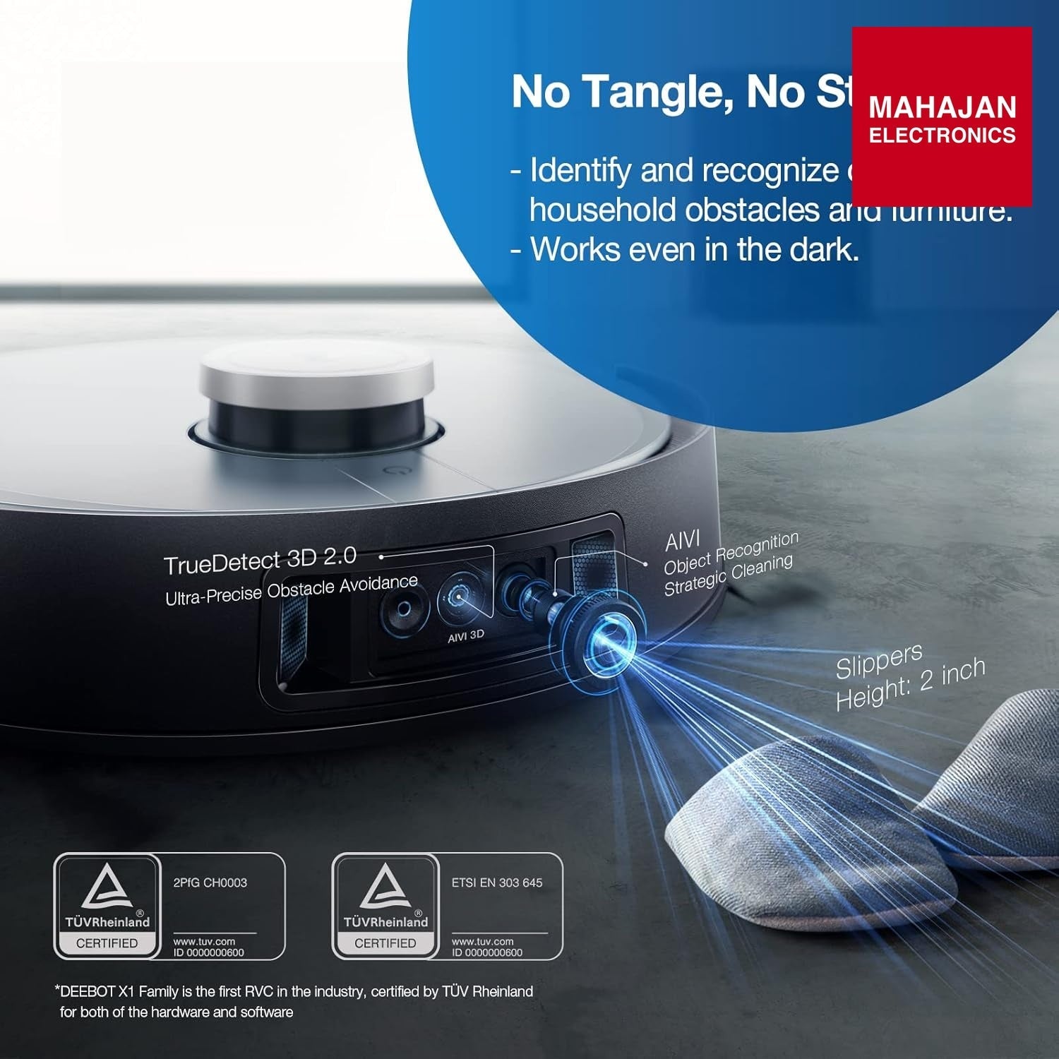 ECOVACS DEEBOT X1 Omni Robot Vacuum and Mop Combo with Self-Empty and Auto-Clean Station, 5000Pa, Robot ā Mahajan Electronics Online.