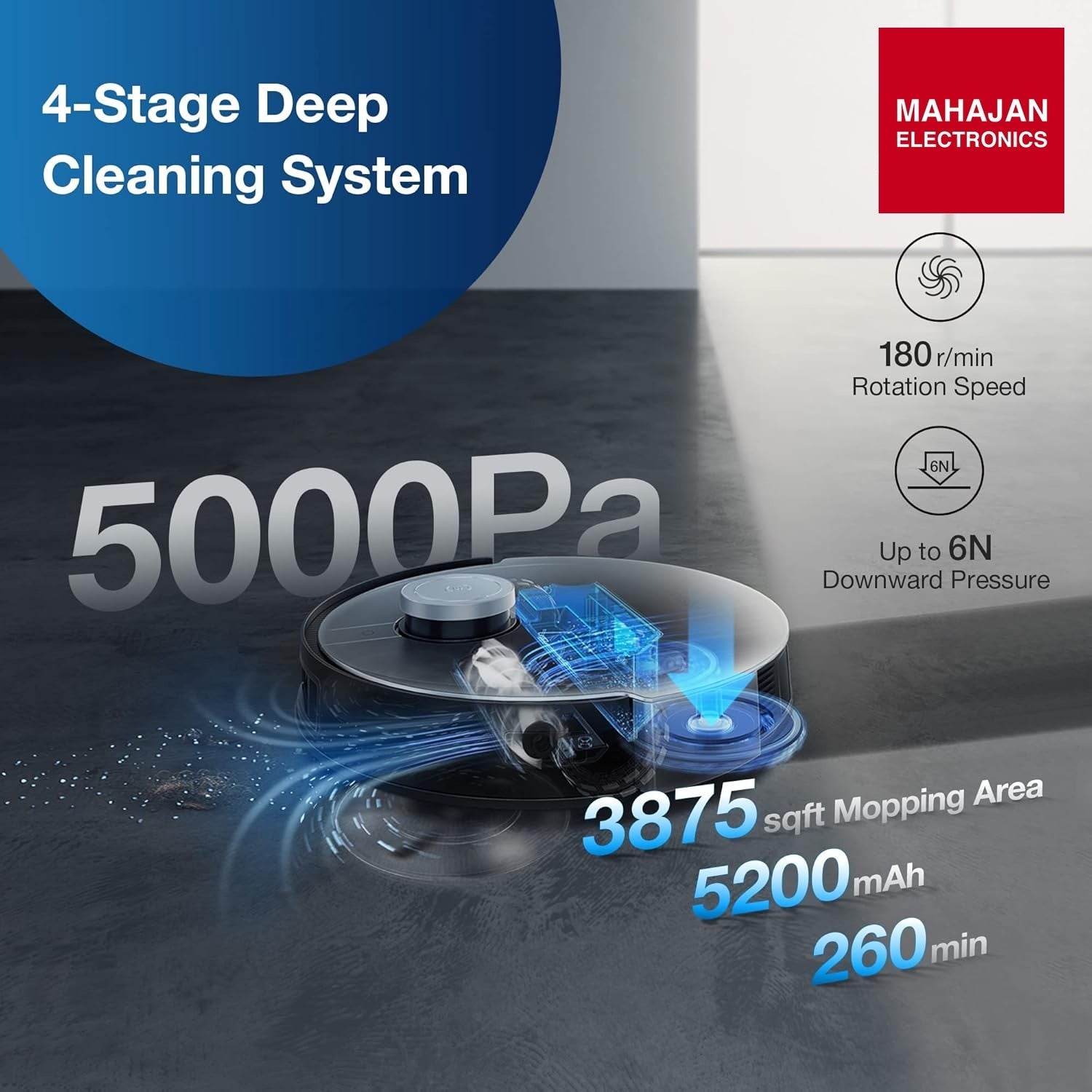 ECOVACS DEEBOT X1 Omni Robot Vacuum and Mop Combo with Self-Empty and Auto-Clean Station, 5000Pa, Robot ā Mahajan Electronics Online.