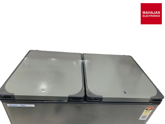 Voltas CVF501DA5-W-GW CONVERTIBLE Grey 5 Star Hard Top Deep Freezer Hard top deep freezer (501 Litre) – Mahajan Electronics Online.