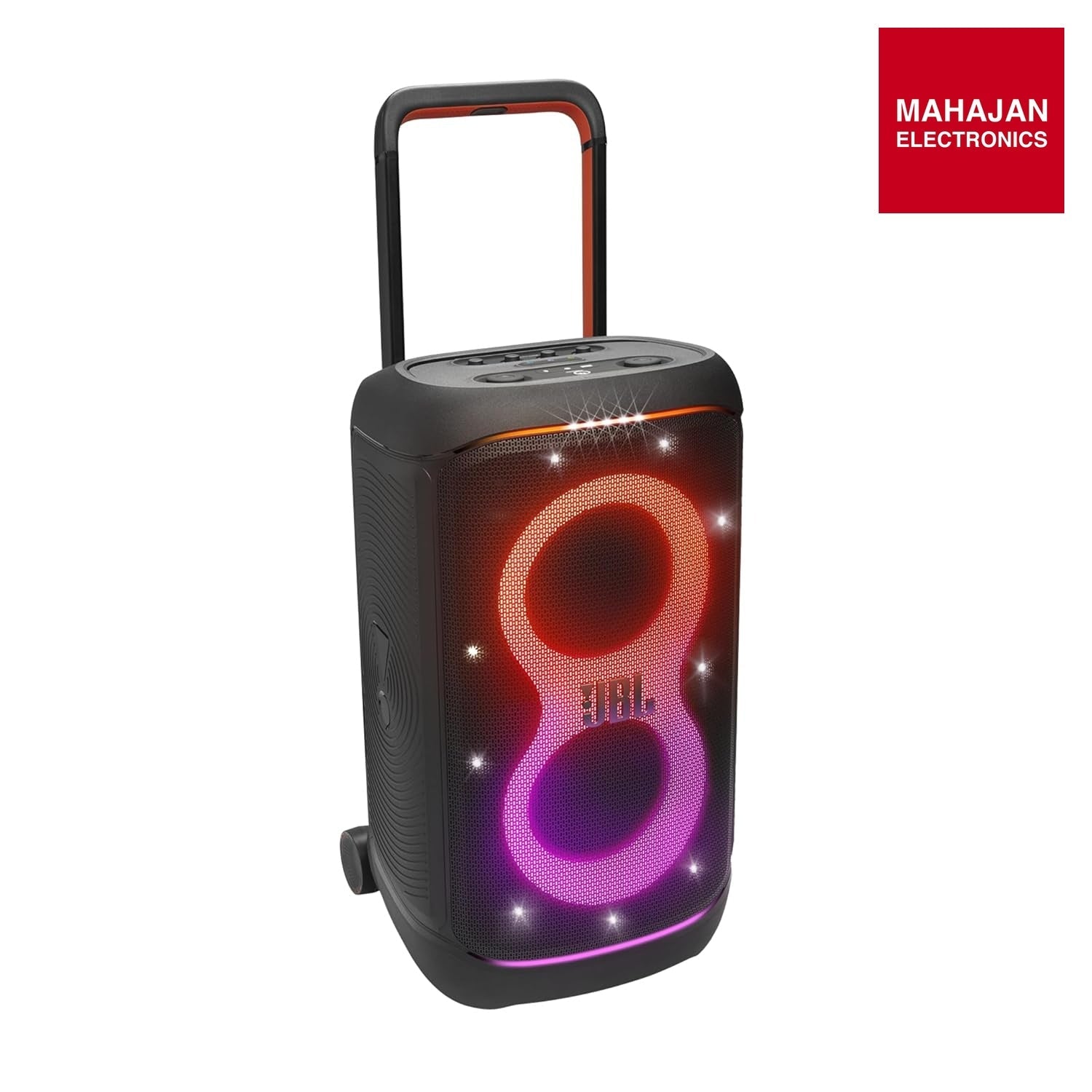 JBL Partybox 520 Wireless Bluetooth Party Speaker with Wireless Mic, Electrifying AI Sound Boost, Upto 15Hrs โ Mahajan Electronics Online.