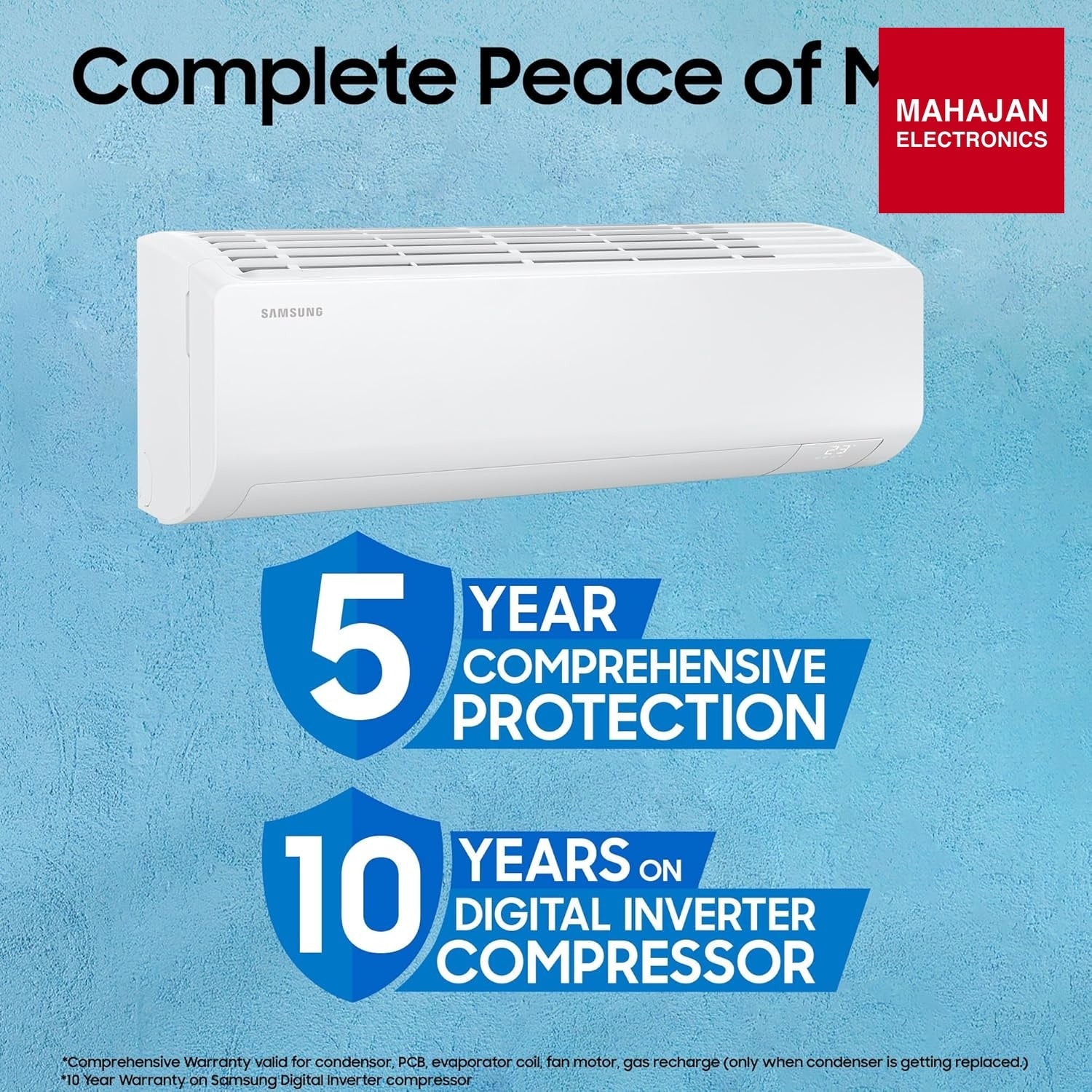 Samsung AR50H24D1XHNNA 2 Ton 3 Star Bespoke AI Inverter Smart Split AC (2026 Model, WiFi, Energy Saving, Voice Control, Powerful Cooling, Copper, Digital Inverter, 4 Way swing, 5 Step Convertible) Mahajan Electronics Online