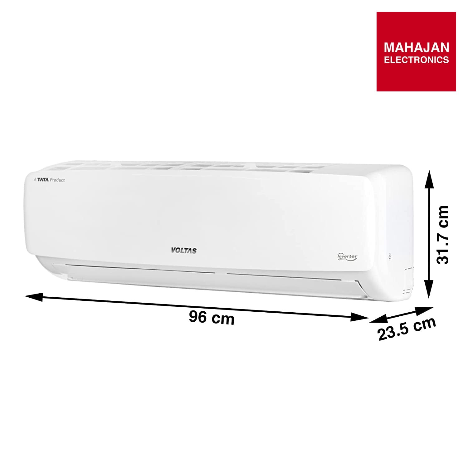Voltas 123Inv Vectra Elegant 1 Ton 3 Star Inverter Split AC | 5-in-1 Adjustable Cooling | Copper Condenser | Turbo Mode | R32 Refrigerant 2026 Mahajan Electronics Online