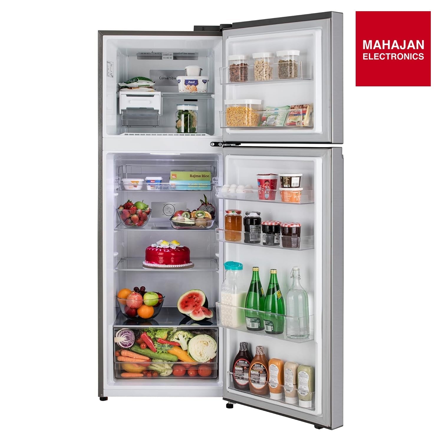 LG LT2516WXDS 251L 2 Star Frost Free Double Door Refrigerator with Smart Inverter Compressor, Multi Air Flow โ Mahajan Electronics Online.