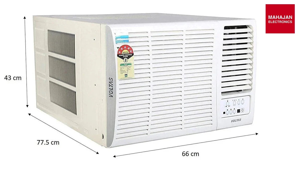 Voltas 183Inv Elite (2026 Series) 1.5 Ton 5 Star Inverter Window AC – Copper Condenser, Turbo Cooling, High – Mahajan Electronics Online.