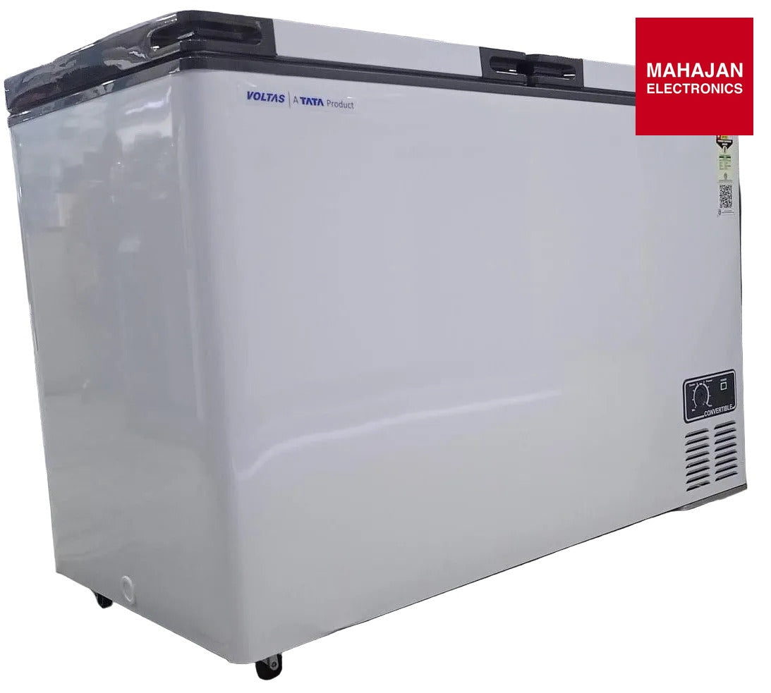 Voltas CVF406DA5-W-WA 361 L Double Door Convertible Deep Freezer (White) Mahajan Electronics – Mahajan Electronics Online.