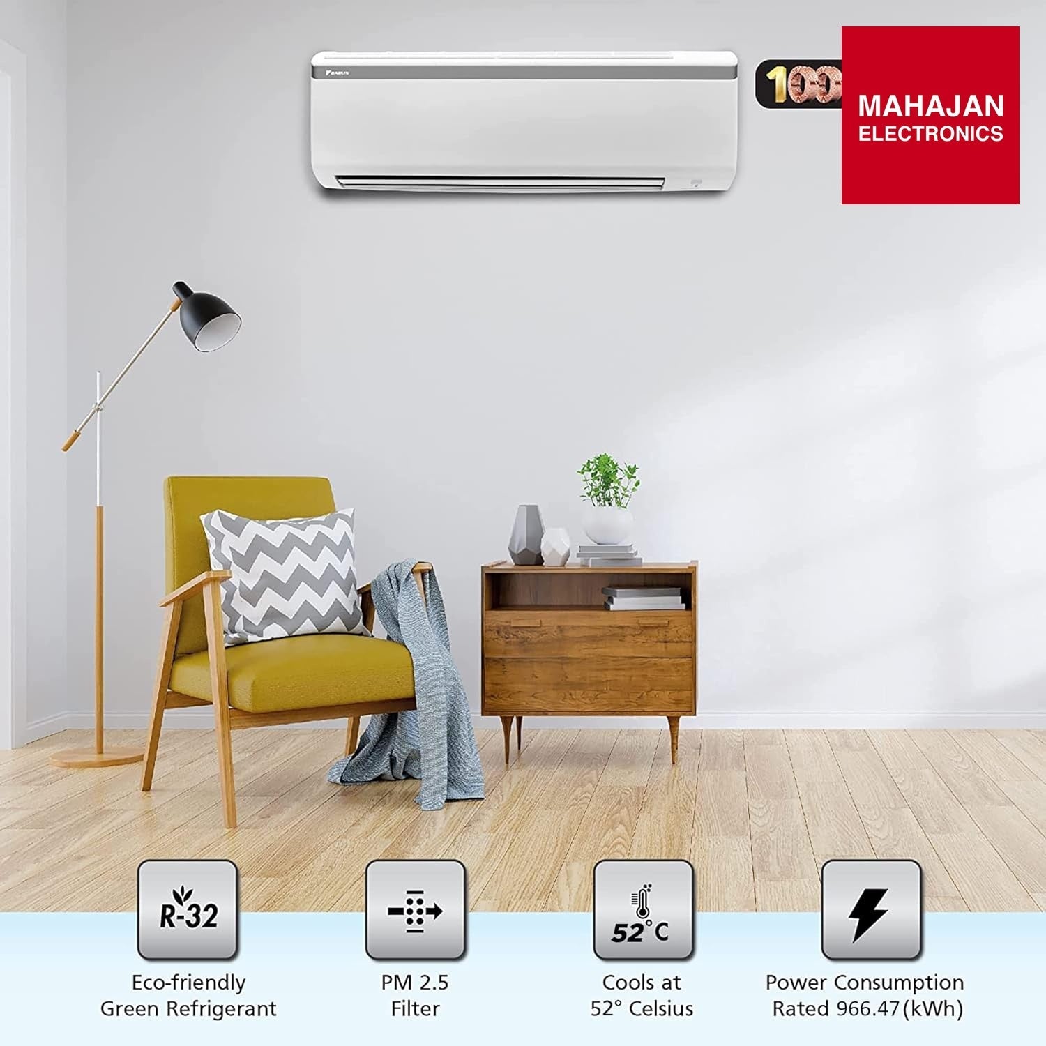Daikin ATKM50XV16MKA 1.5 Ton 5 Star Inverter Split AC | Dew Clean | Titanium Filter | R32 | Coanda Airflow – Mahajan Electronics Online.