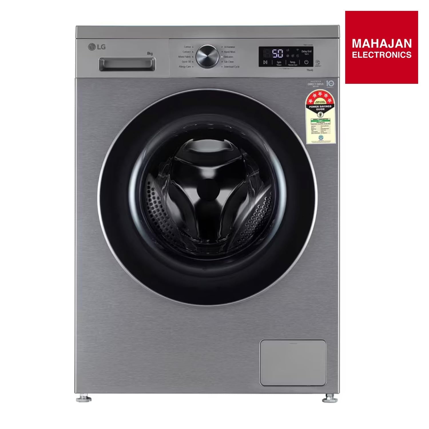 LG FHB1208Z4P 8 Kg 5 Star Inverter Direct Drive Front Load Washing Machine ( Platinum Silver – Mahajan Electronics Online.