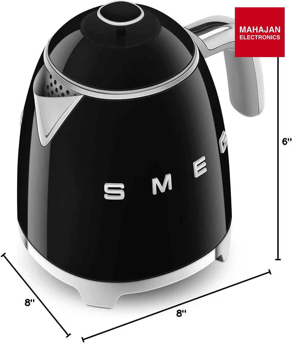 SMEG KLF05BLEU Mini 50's Retro Style 3 Cup Electric Kettle with Double Wall Anti Slip Base and Water Level – Mahajan Electronics Online.
