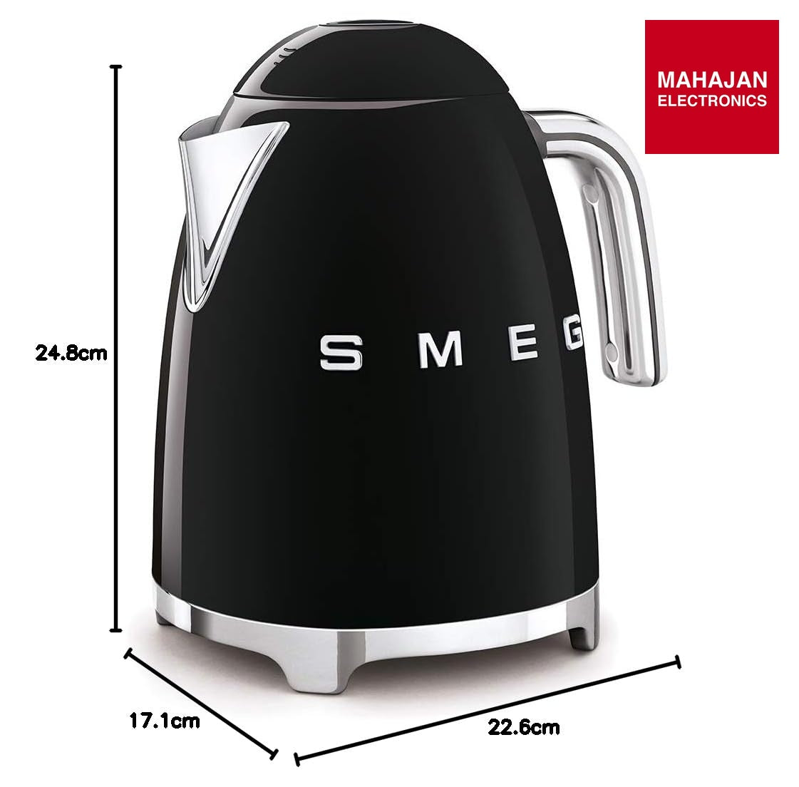 Smeg KLF03BLEU Electric Kettle Black 50's Style Aesthetic Black – Mahajan Electronics Online.