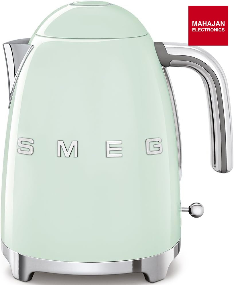 Smeg KLF03PGEU Electric Kettle 50's Style Aesthetic Pastel Green Mahajan Electronics – Mahajan Electronics Online.