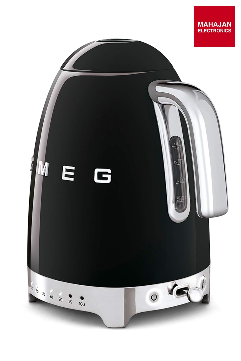 SMEG KLF04BLEU | Electric kettle with temperature control 50's Style | 1.7L | Colour: black – Mahajan Electronics Online.