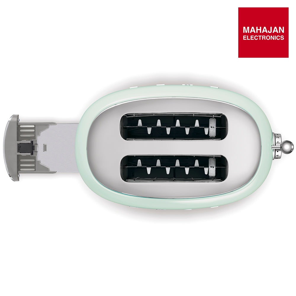 SMEG TSF01PGEU 2 slice Toaster Pastel Green, Glossy 50's Style Aesthetic – Mahajan Electronics Online.